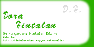 dora hintalan business card